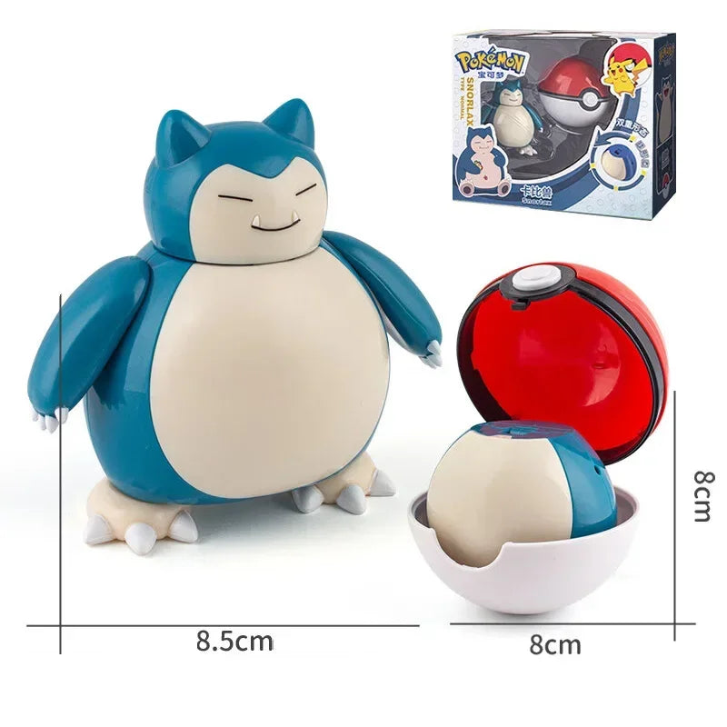 Pokemon Pokeball Figure Pikachu Dragonite Lapras Psyduck Mewtwo Gyarados Solgaleo Lunala Eevee Poke Ball Toy Kids Birthday Gift