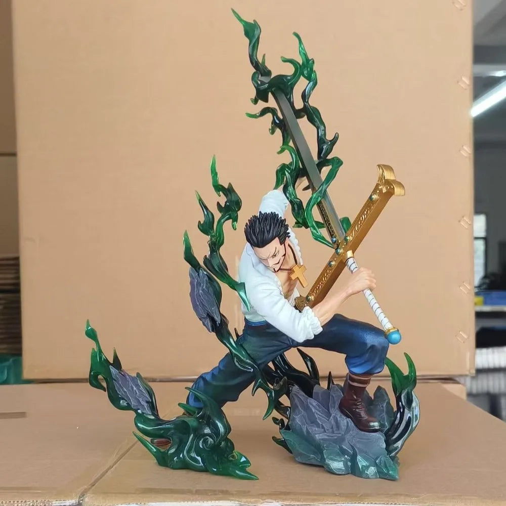 One Piece Dracule Mihawk Hawk Eye GK Action Figure 35cm PVC Static Display Anime Statue Collectible Model Home Decor Fan Gift