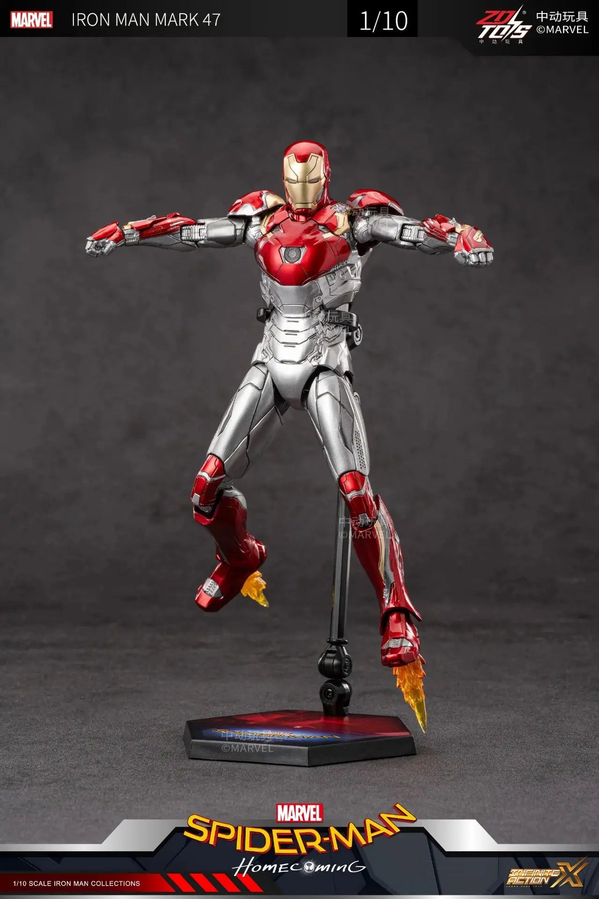 ZD Iron Man Figure Legends Iron Man Mk41 Mk47 Tank MK24 Iron Patriot 2.0 MK35 Red Snapper 1/10 Scale Iron Man Collections Gift