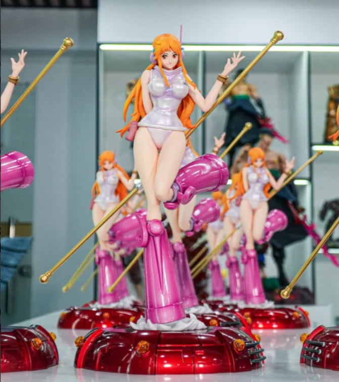 JT One Piece Nami Statue Egghead Island Series Glossy Pearl Finish Magnetic Base Anime Collectible Male Gift Peripheral Decor