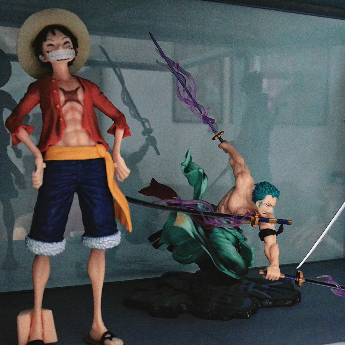 One Piece Action Figure Three-Knife Fighting Skill Roronoa Zoro Anime Model Decorations PVC Toy Gift