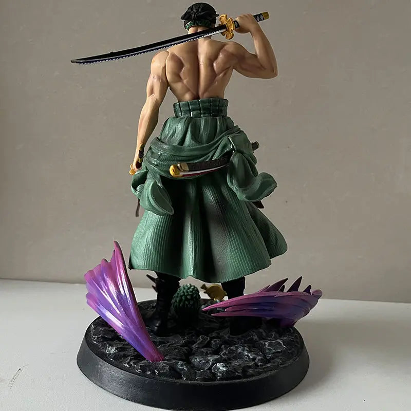 One Piece Phantom Roronoa Zoro Three-Sword Style Anime Figure Handmade Model Action Figure Model Statue Collection Desktop
