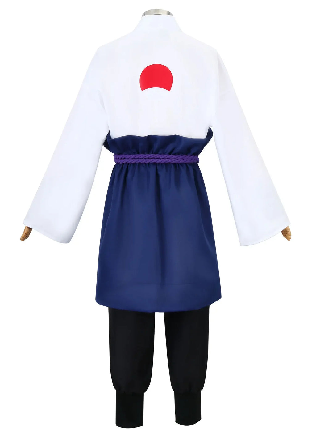 Uchiha Sasuke Cosplay Costume Set - Anime Hokage Shippuden Third Generation Gray Top Suit Wig for Halloween