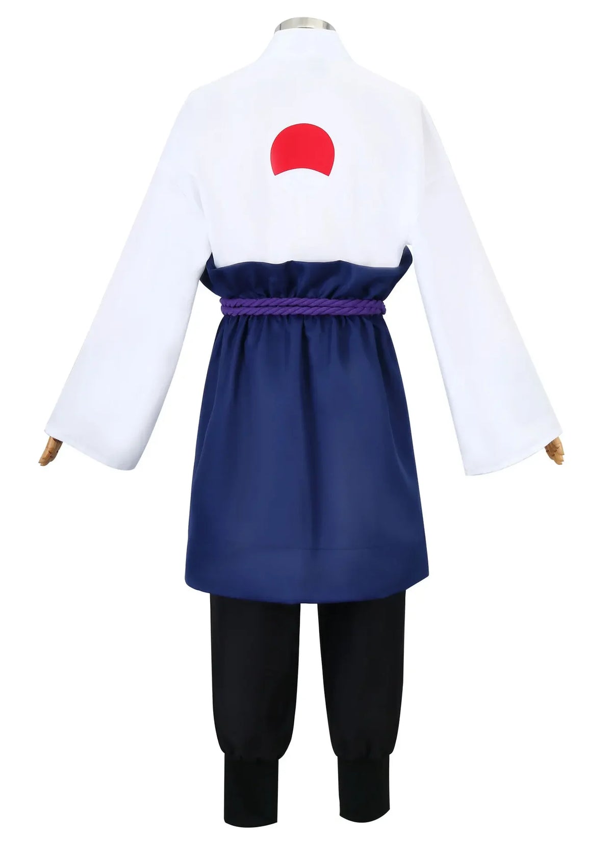 Uchiha Sasuke Cosplay Costume Set - Anime Hokage Shippuden Third Generation Gray Top Suit Wig for Halloween
