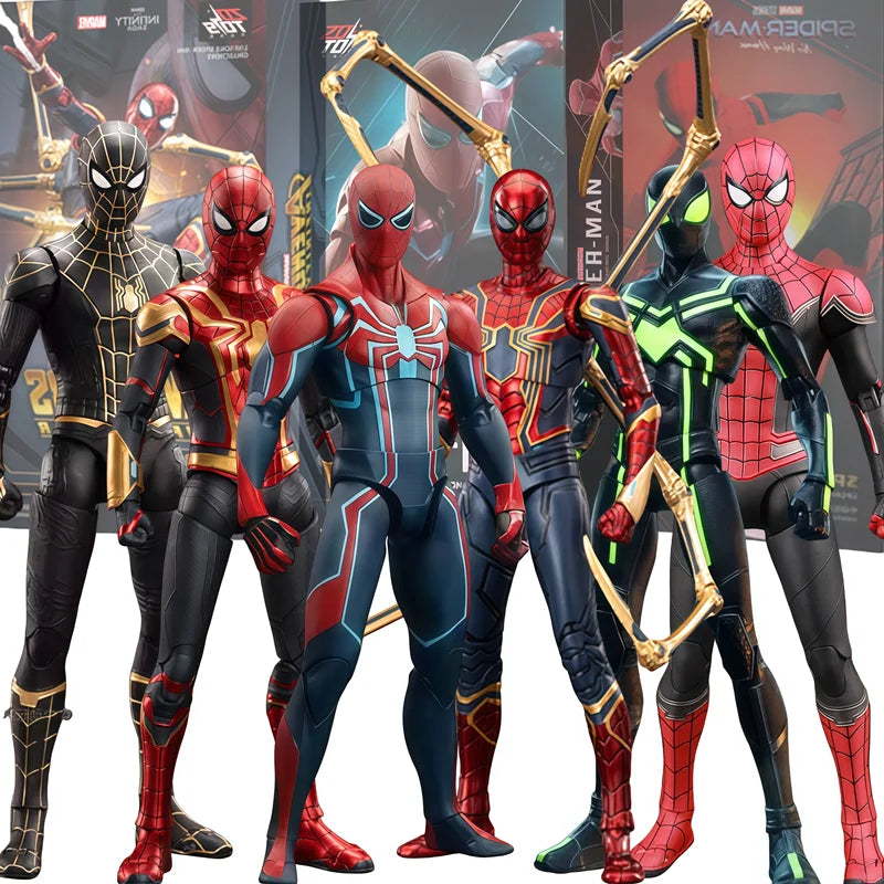 ZD Toy Spider-Man Brand New Day Spider Man PS4 Peter Parker Gold Black Red Iron Spider Hobie Brown Action Figure Toys Model Gift