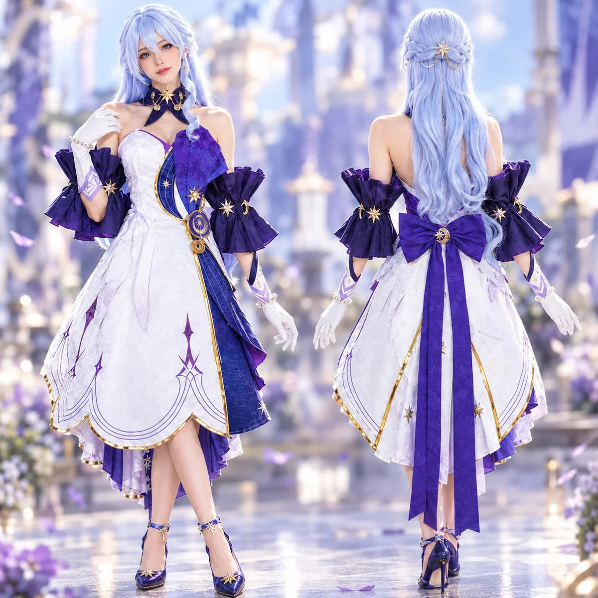 Cosplay Costume Robin Honkai Star Rail Anime Dress Women Halloween Party Role Play 3D Print Full Set