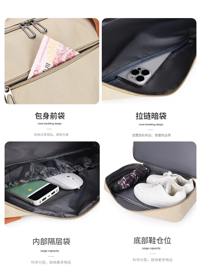 SNOOPY Travel Bag Anime Cartoon Women Waterproof Gym Sport Bag Fitness Handbag for Men Storage Bag Shoulderbag  birthday Gift