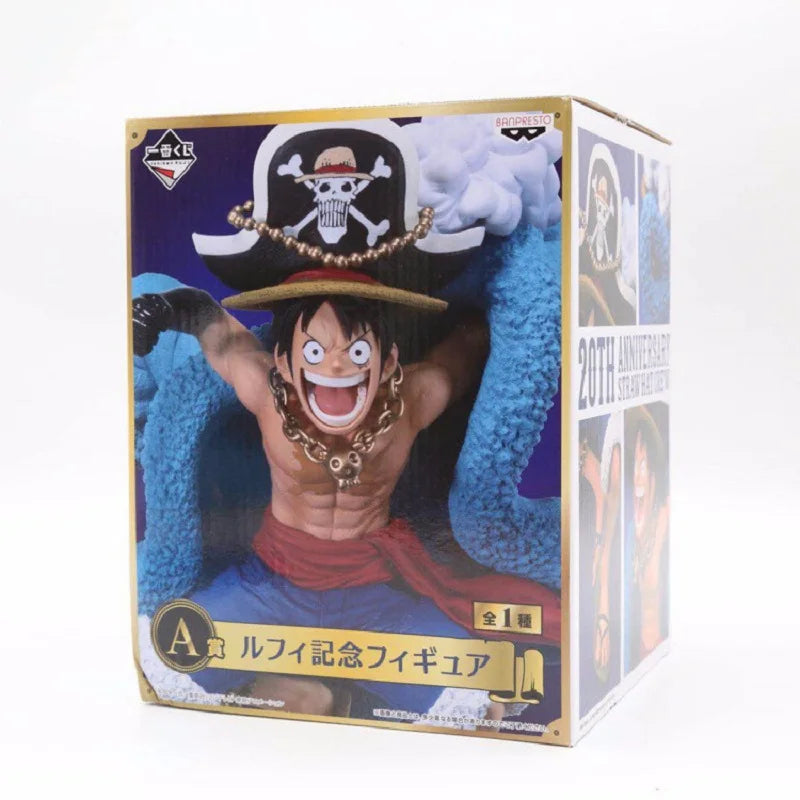 20th Anniversary One Piece Anime Figure Blue Ver.Luffy Zoro Chopper Sanji Robin Franky Usopp Nami Brook Action Figure Model Toy