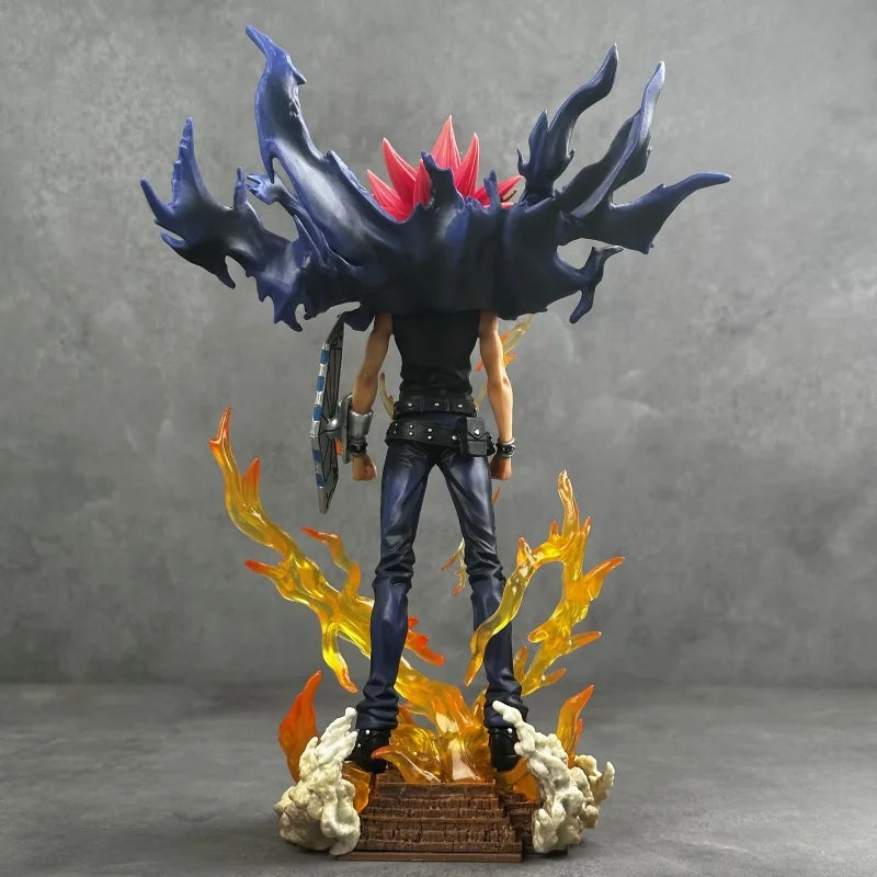 Yugi Muto Anime Figure 28cm Pvc Collectible Model Statue Dual Headed Duel Monster Home Decoration Gift For Adult Collectors