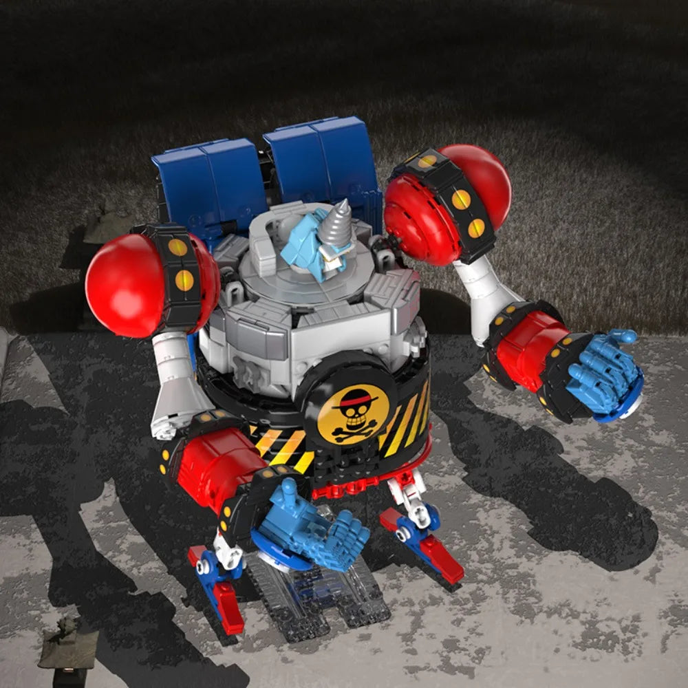 1156PCS Animation One Piece Francci Mecha Building Block JQ1105 MOC Tyrant Bear Robot Model Building Block Set Toy Gift