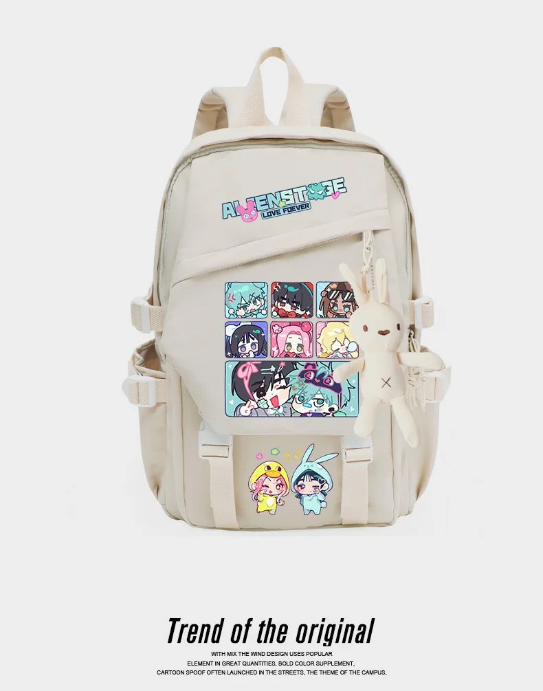 Alien Stage Anime Peripheral Kawaii Student Schoolbag Large Capacity Backpack Animation Peripheral Bag Leisure Backpack For Fans