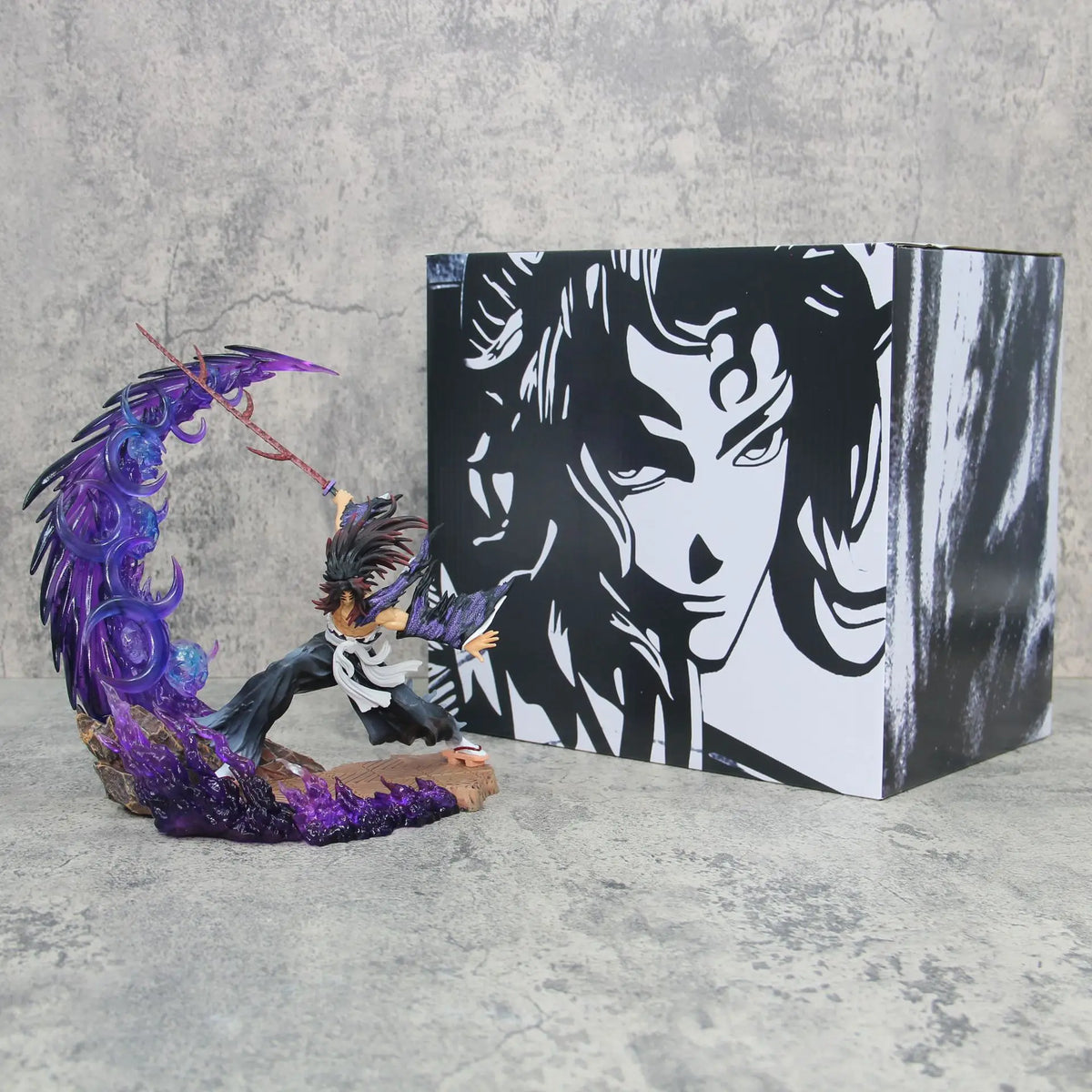 【In-Stock】Ghost Slayer Gk Battle Black Death Mou Battle Ji Guoyuan One Light Edition Model Ornament Statue Handmade Wholesale