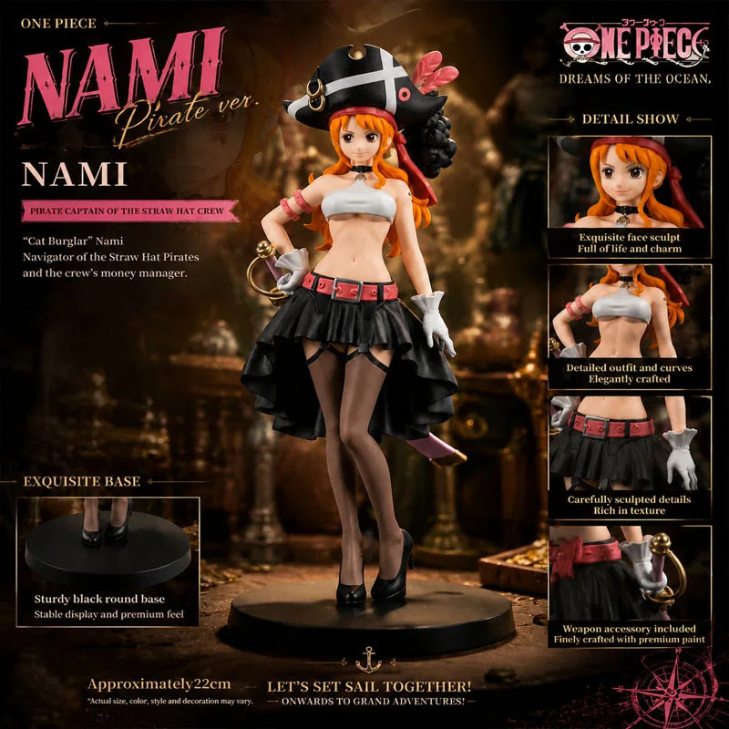 Anime Pirate Figure PVC Statue Collectible Action Figure Model Toy Desktop Decoration Birthday Christmas Gift For Anime Fans