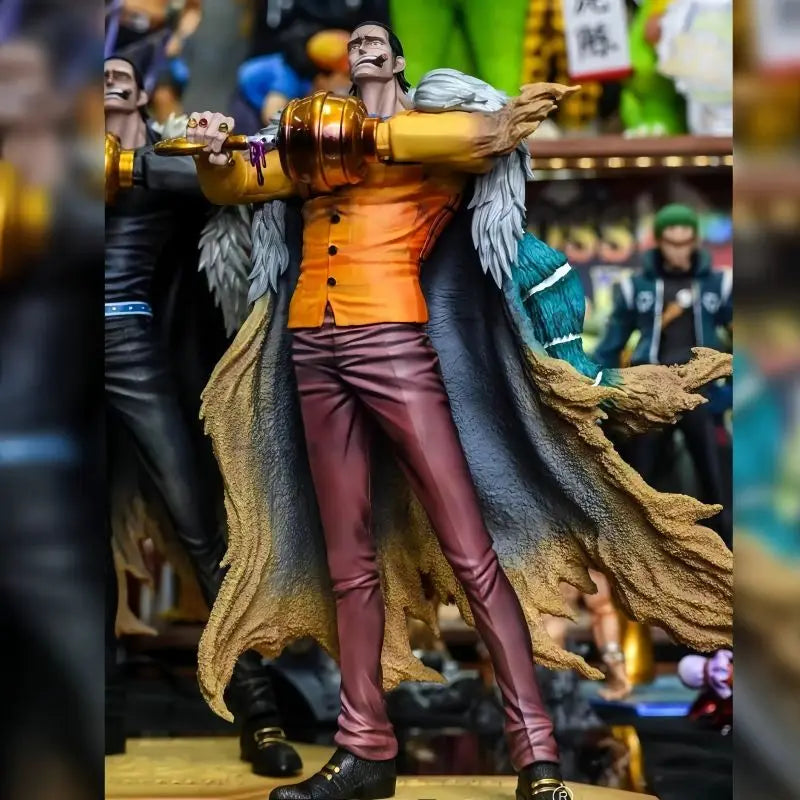 One Piece 30cm SG Two-Tone Sir Crocodile Action Figures PVC Detailed Painted Statue With Base Anime Model Toy Desktop Deco Gift