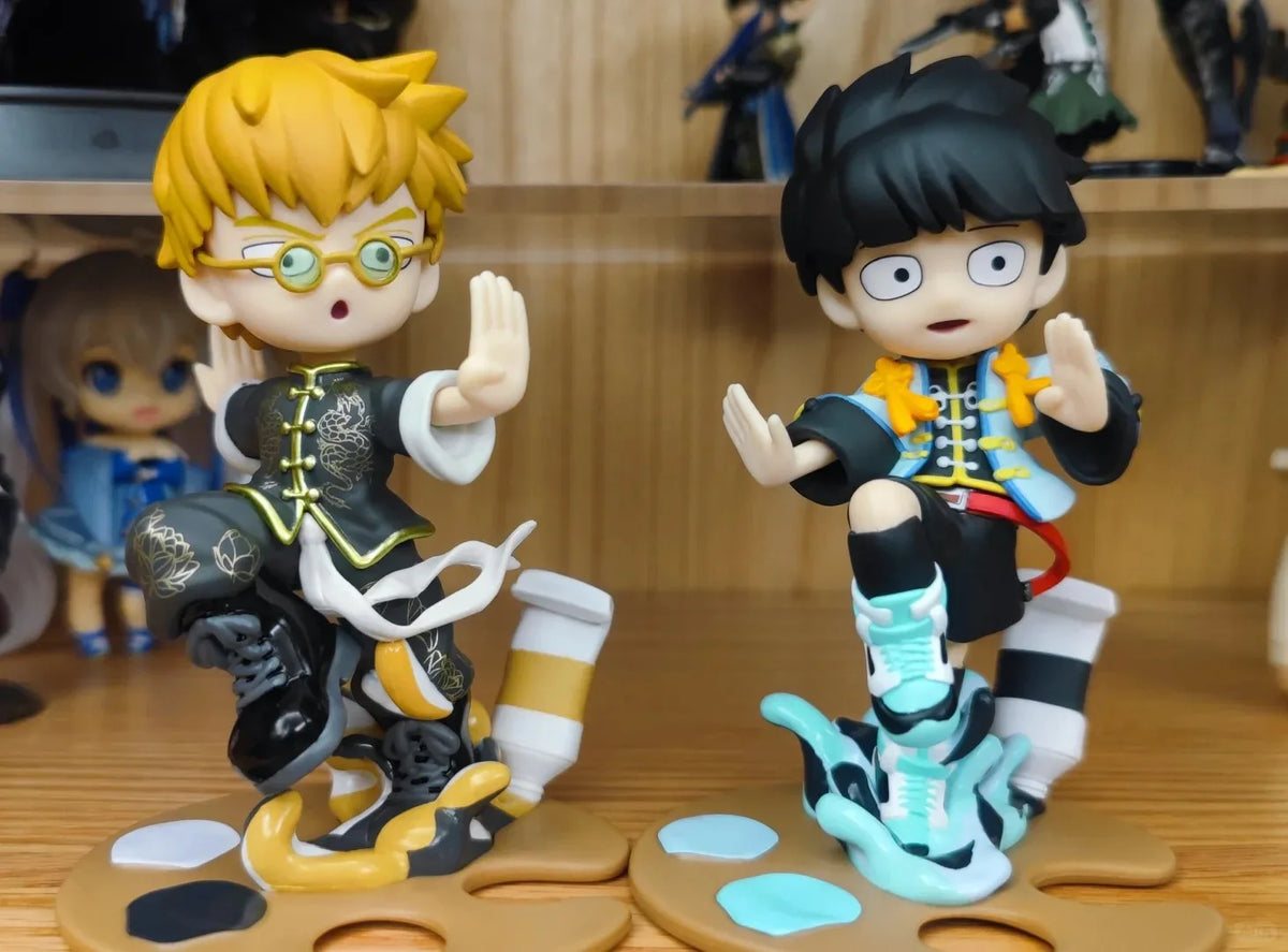 Anime Mob Psycho 100 Figures Gk Reigen Arataka Q Edition Kawaii Standing Palm Series Model Doll Desktop Ornament Collectible Toy