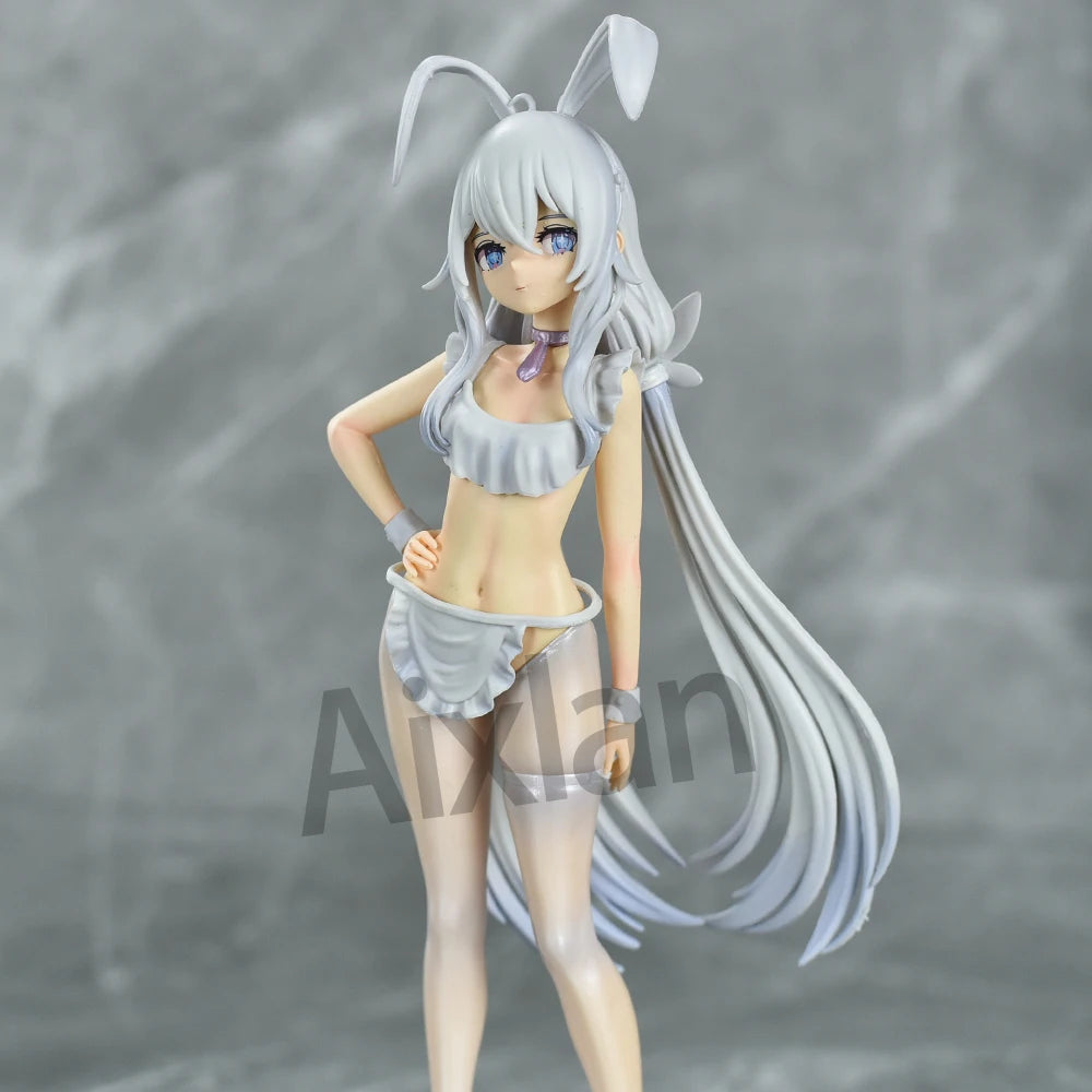 Aixlan Azur Lane Figure MNF Le Malin 26cm Lazy White Rabbit PVC Action Figure Amine Adult Anime Girl Statue Collectible Figurine