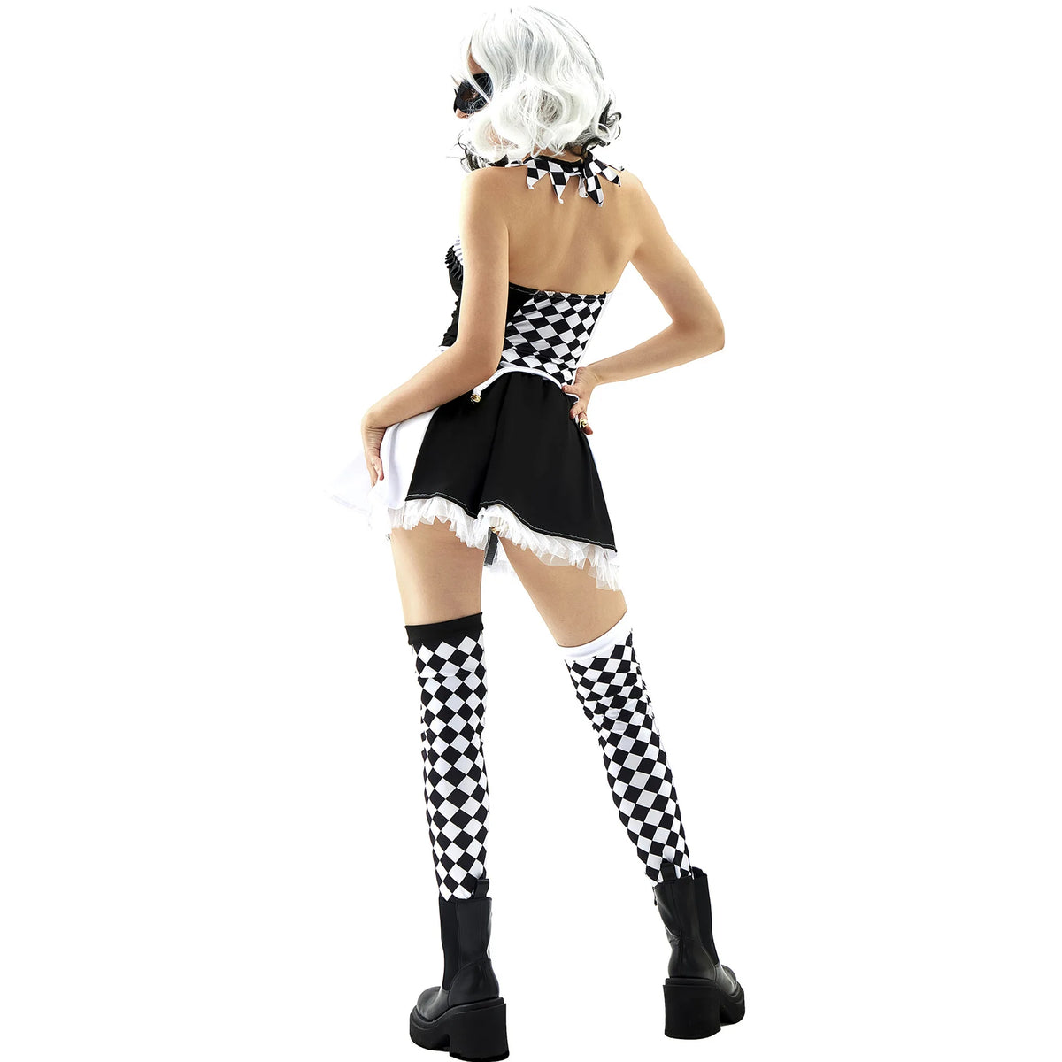 ZOETOPKID Halloween Cosplay Costumes Clown Circus Party Dress Uniforms Female Costume Naughty Clown Performance Joker Clothing