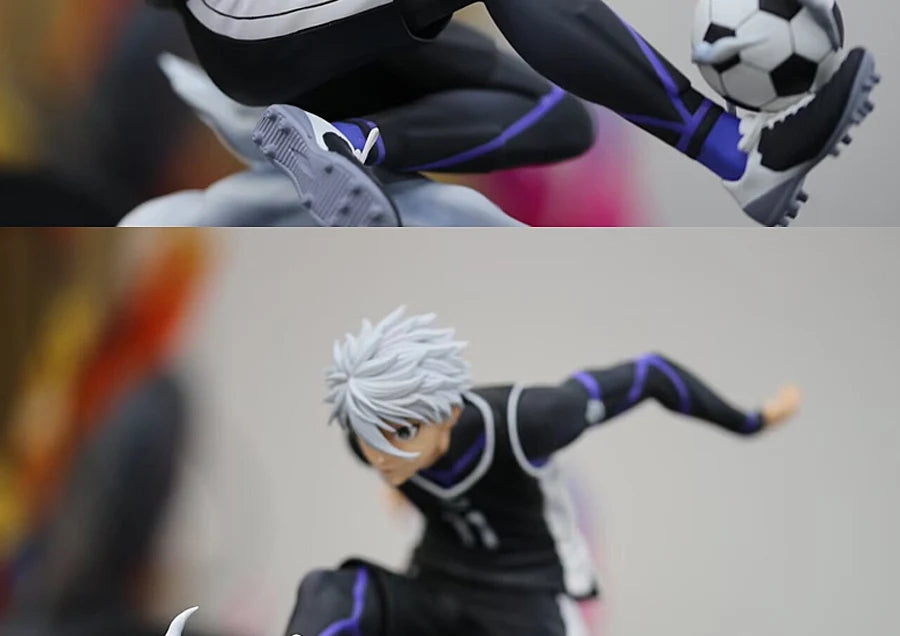 21cm Blue Lock Nagi Seishiro Action Figure Dynamic Shooting Pose Statue Anime Model Toy Desktop Ornament Gift For Soccer Fans