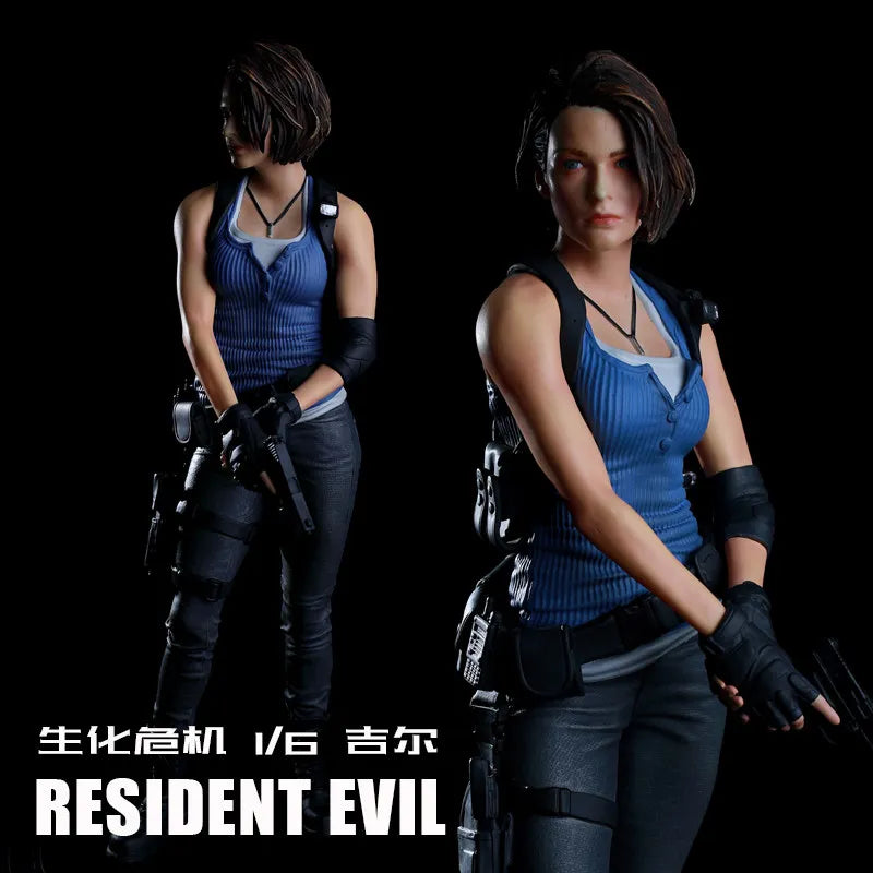 1/6 Jill Valentine Figure Classic Anime Game Female Warrior Action Figures Pvc Anime Desktop Ornament Collect Model Toy Gifts