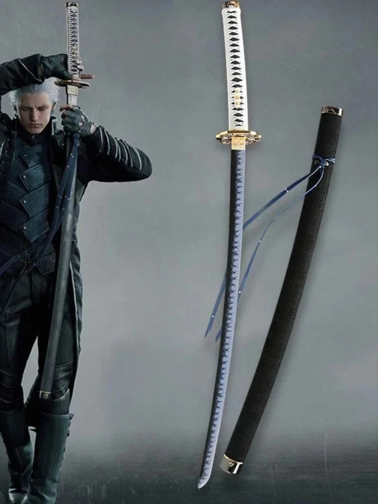 104cm Vergil Yamato Katana Devil May Cry 5 DMC Cosplay Prop Ninja Knife Real Yamato Japanese Katana Samurai Sword Toy Anime Gift