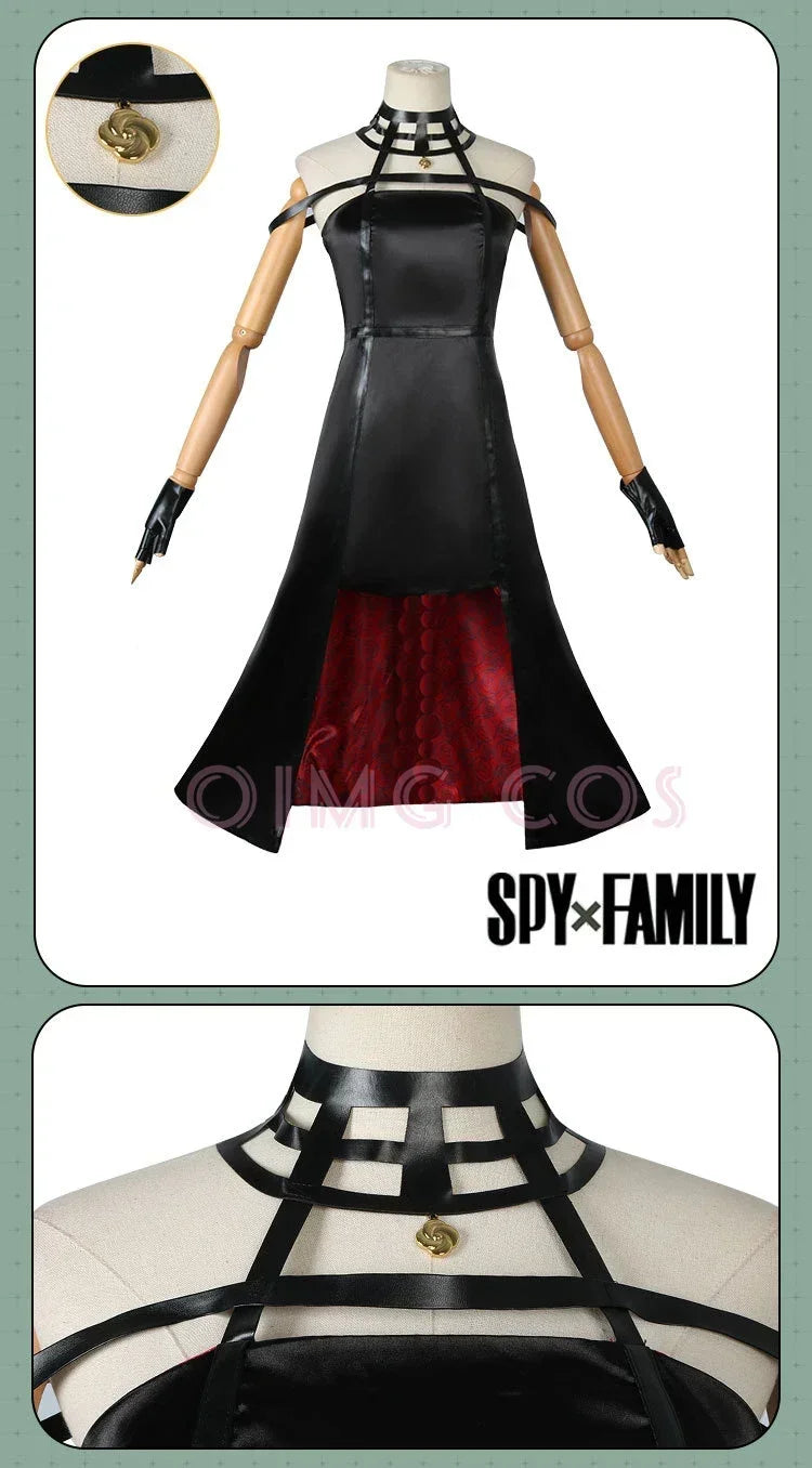 Yor Forger Cosplay Long Sweater Costume Anime Spy family Full Set Carnival Uniform Halloween Party Masquerade for Women Game