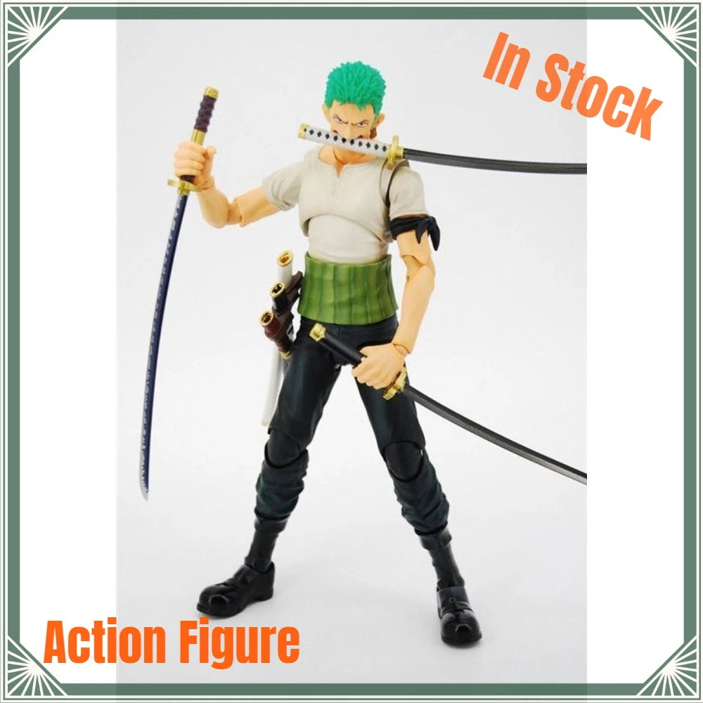Roronoa Zoro Three Sword Style One Piece Articulated PVC Action Figure Anime Collectible Model Display Toy for Fans and Gifts