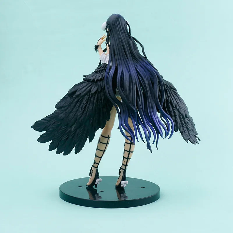 22cm Albedo Action Figures black wings Protector PVC Collectile figure Undead girl home Decoration Model Toys For kid gift