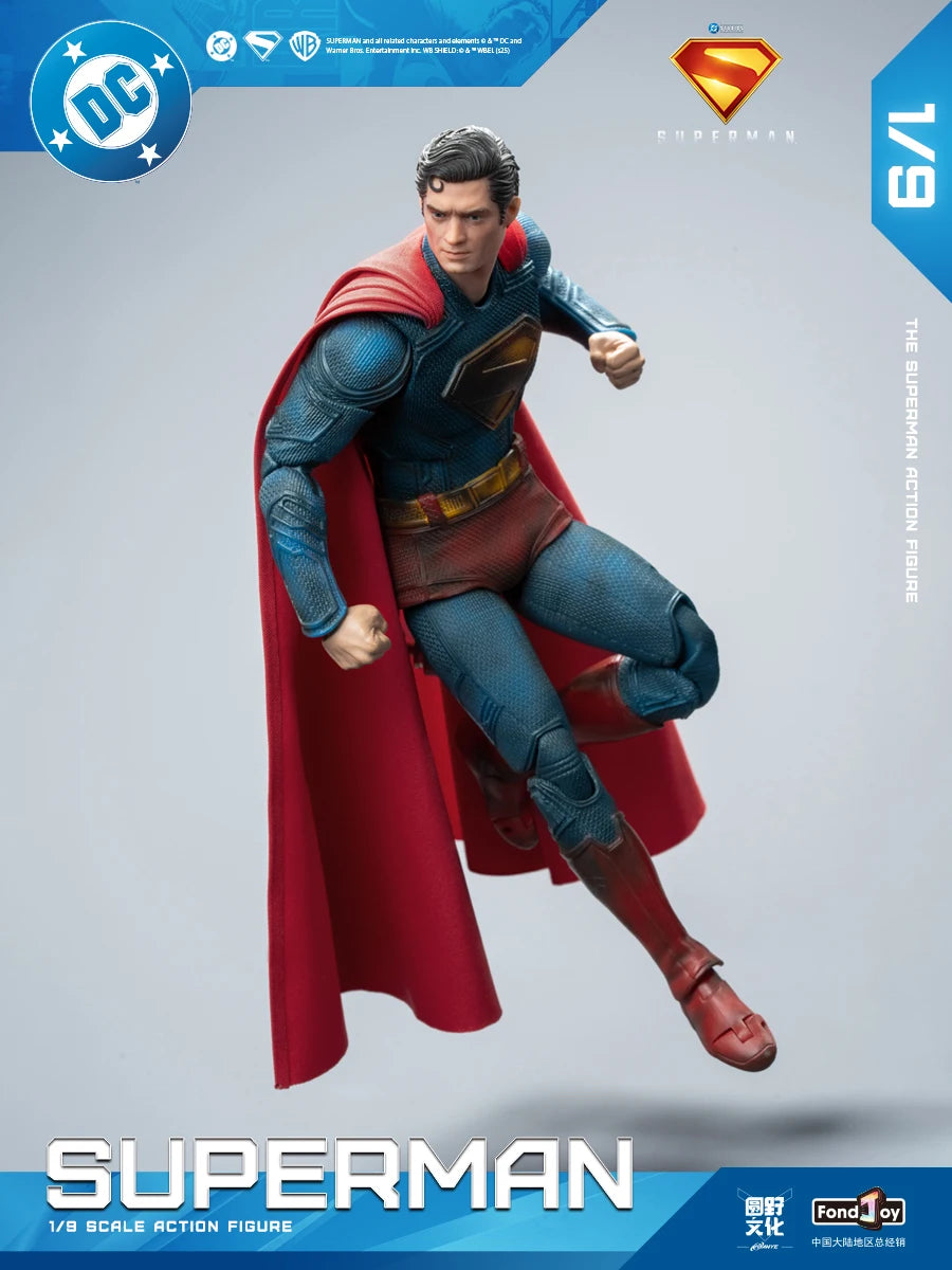 Original Fondjoy David Corenswet Superman Action Figure 1/9 New SupermanFigure PVC Joint Movable Collection Model Toys Gift