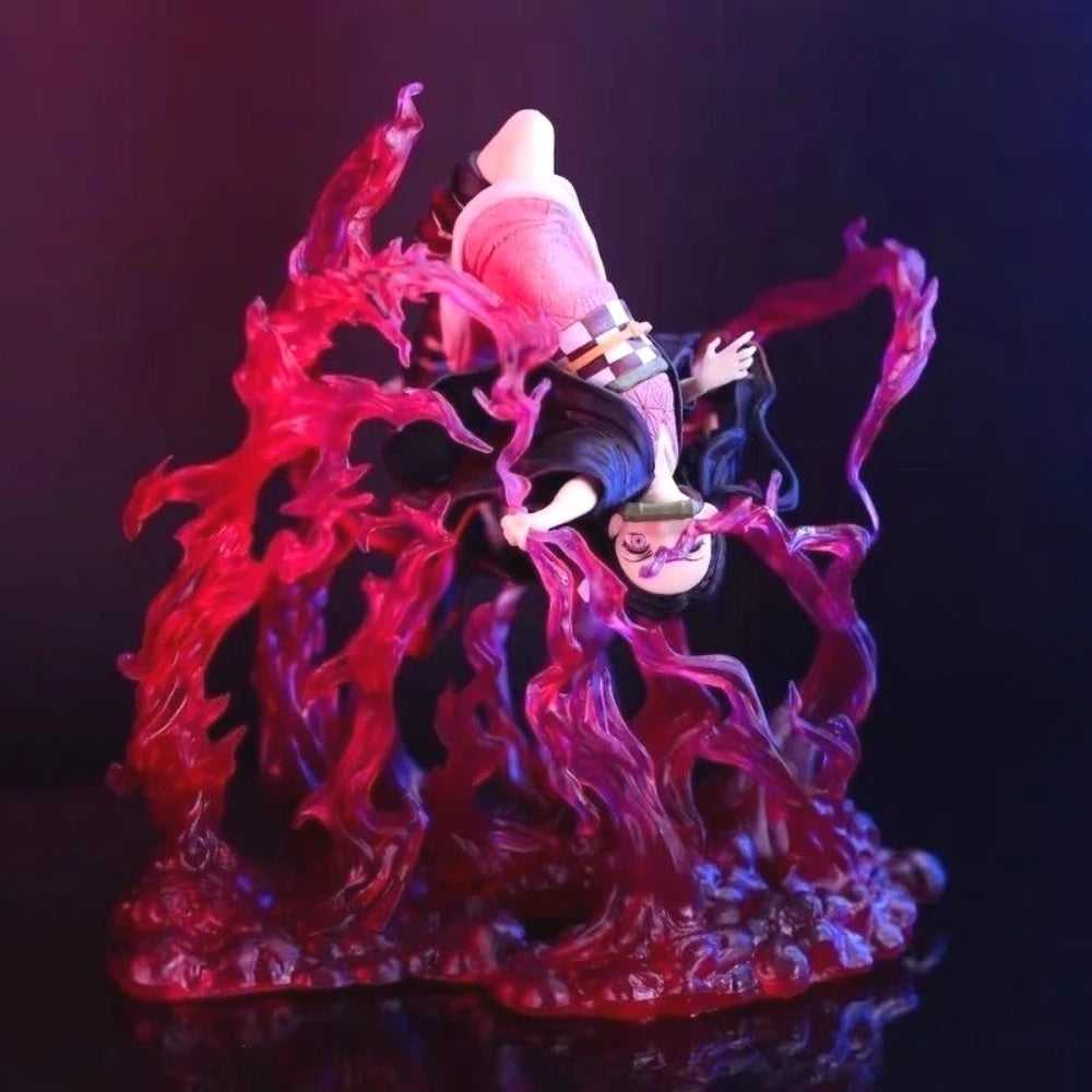 16cm/6.29in Anime Demon Slayer Figure Kamado Nezuko Action Figures Pvc Statue Desktop Ornamen Collection Model Toys Gifts