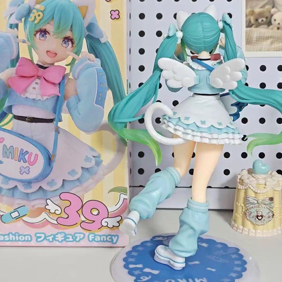 Genuine Original In Stock Taito Fancy Ver Hatsune Miku Fashion Figure Anime Figure Model Collector Figurine Toys for Children