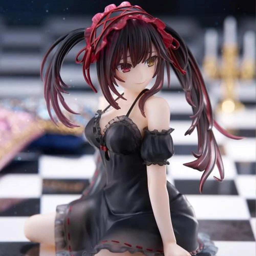 13cm Anime figure Tokisaki Kurumi  nightgown action figures Tokisaki Kurumi figurine Doll Model Toy Adult Collection Statue Gift