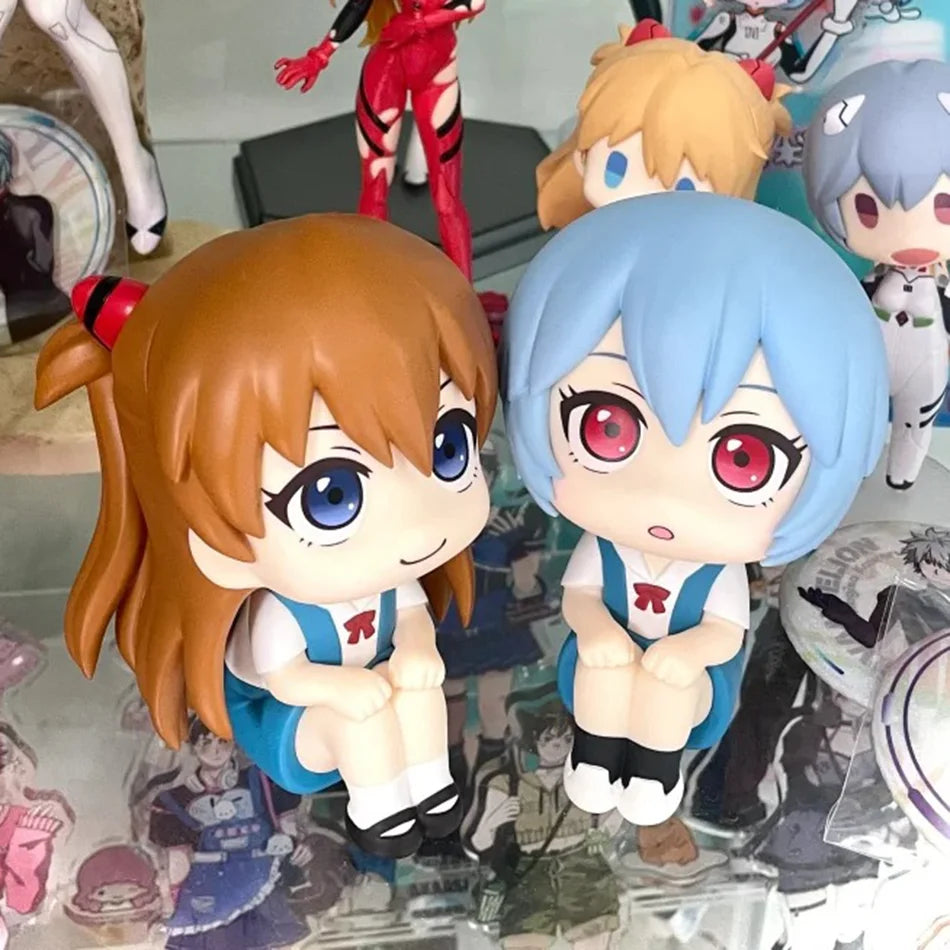 New Neon Genesis Evangelion Anime Figure EVA Ayanami Rei Asuka LookUp Q Version Model Desktop Ornament Gift Doll Toys