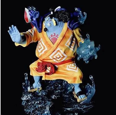 Anime Action Figure Statue Model Collection Desktop Decoration 31cm One Piece Jinbe Attack Posture