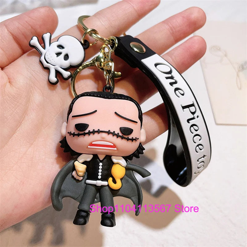 One Piece Luffy Keychain Monkey D. Luffy Roronoa Zoro Cartoon Character Ornament Key Bag Pendant Clothing Accessories