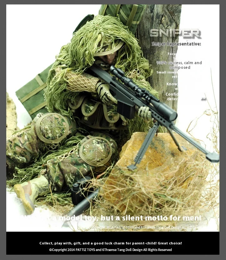 1/6 12-Inch NB07 NB08 Male Soldier Articulated Action Figure Multi-Piece Plastic Collectible Sniper With Barrett Military Models