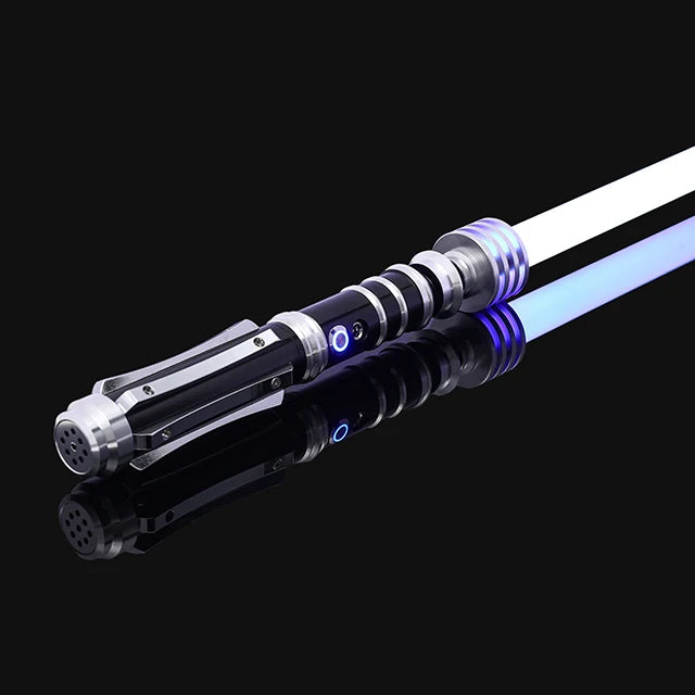 Leia Metal Handle RGB Cosplay Double-edged Lightsaber Sword 16 Colors Change LED Switchable Sound And Light For Boys Girls Gift