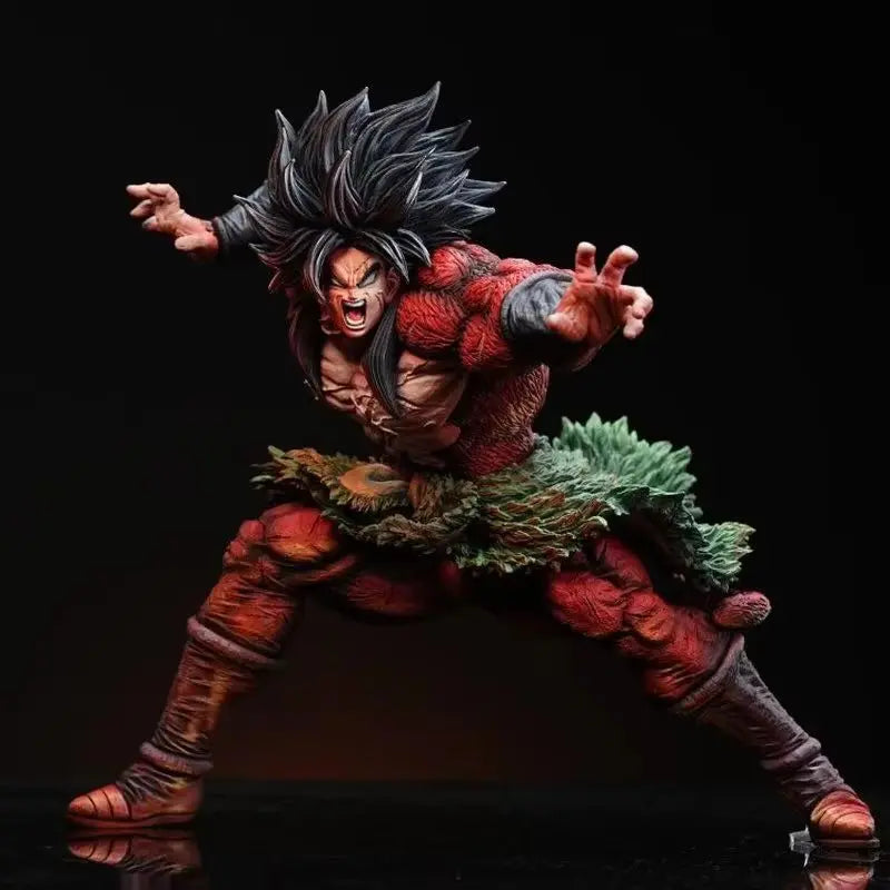 28cm Dragon Ball Broli Super Saiyan Handmade Animation Character Model Statue Collectible Desktop Decoration Action Figure Gift