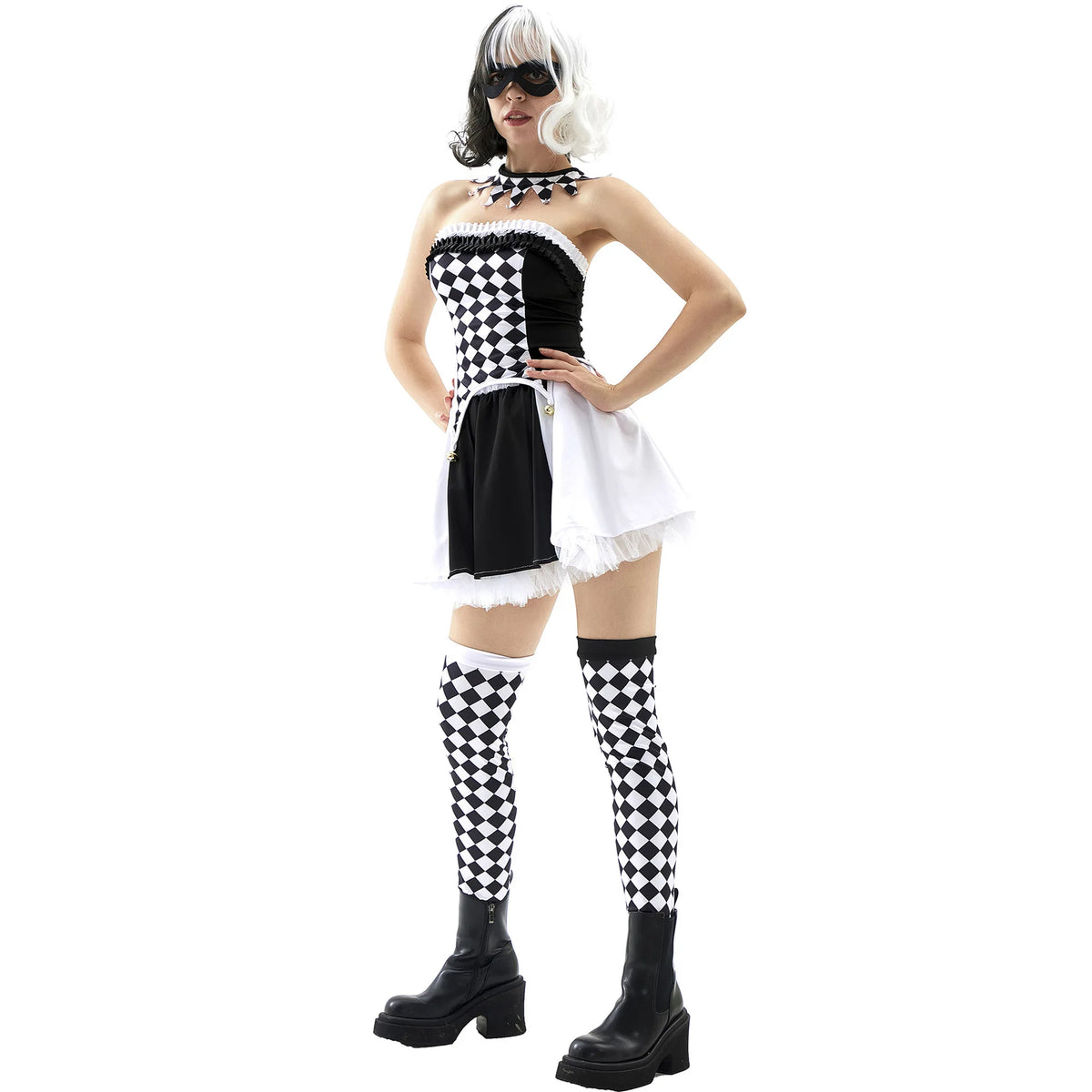 ZOETOPKID Halloween Cosplay Costumes Clown Circus Party Dress Uniforms Female Costume Naughty Clown Performance Joker Clothing
