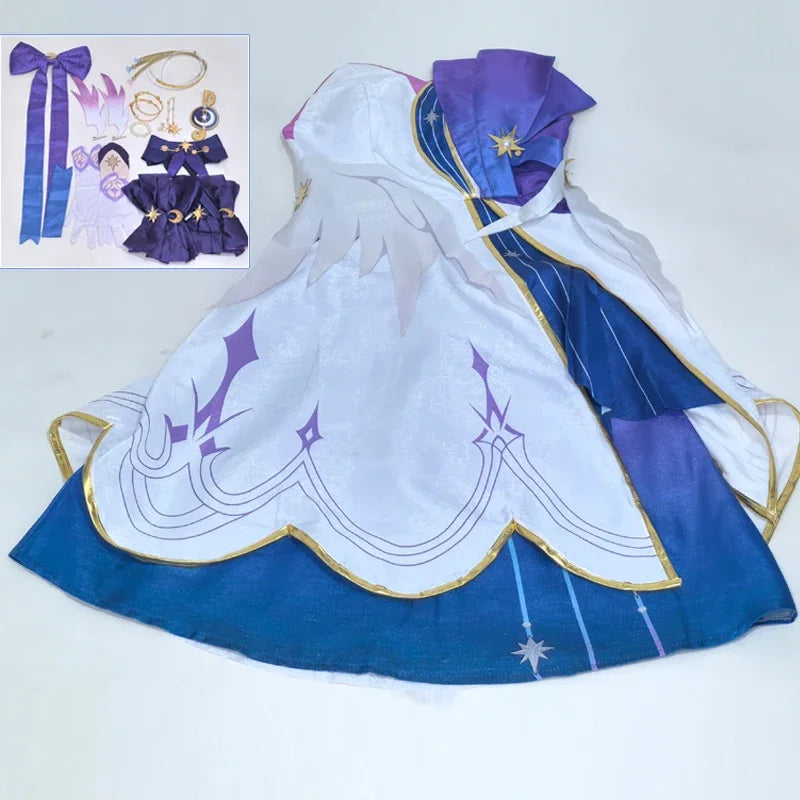 Cosplay Costume Robin Honkai Star Rail Anime Dress Women Halloween Party Role Play 3D Print Full Set