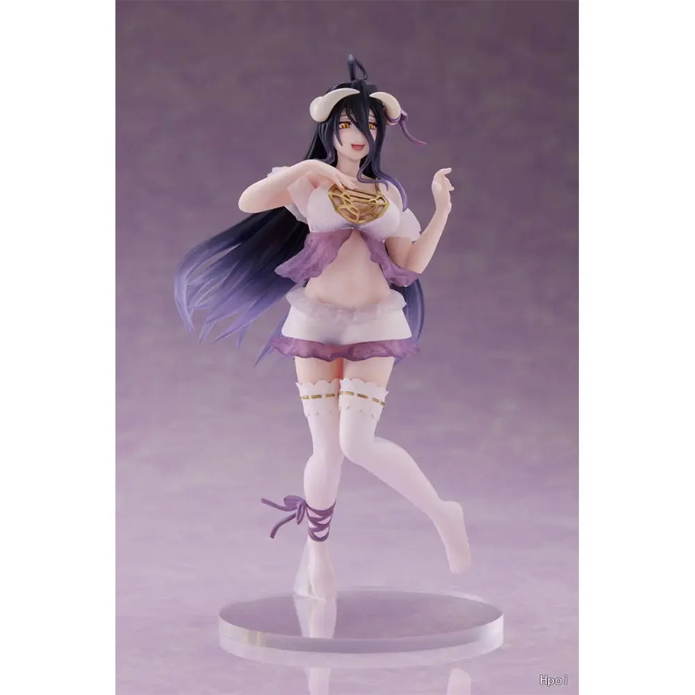 16CM Albedo Figure Anime OVERLORD Animation Maid Outfit Pajamas Style Model Toy Gift Collection Decoration Ornaments PVC