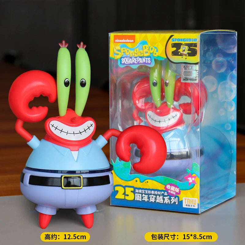 SpongeBob SuqarePants 25th Anniversary Series  Refrigerator Magnet Toy Magnetic Detachable Action Figures Collect Ornaments