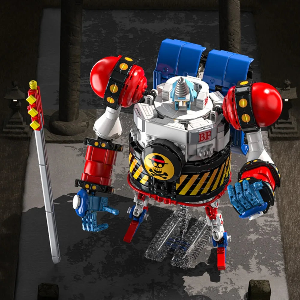 1156PCS Animation One Piece Francci Mecha Building Block JQ1105 MOC Tyrant Bear Robot Model Building Block Set Toy Gift