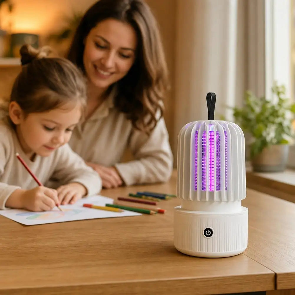 Electric Mosquito Killer Lamp Portable UV Light Bug Zapper USB Insect Fly Trap Quiet For Home Bedroom Outdoor Camping