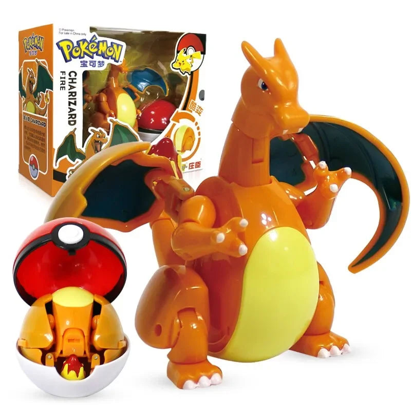 Deform Pokemon Pokeball Greninja Lucario Ball Action Figure Toy Set Mew Pikachu Dragonite Snorlax Venusaur Blastoise Elf Monster