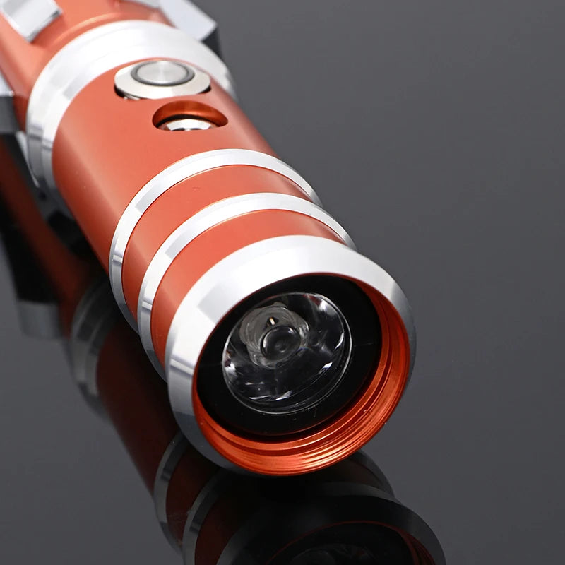 Leia Metal Handle RGB Cosplay Double-edged Lightsaber Sword 16 Colors Change LED Switchable Sound And Light For Boys Girls Gift