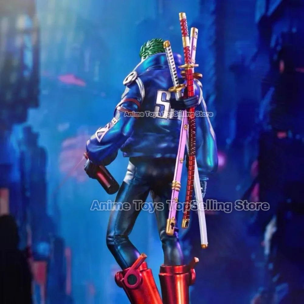 24cm Anime One Piece Figure Roronoa Zoro Team Staff Captain Figure Germa 66 Zoro PVC Statue Collectible Model Toys Gifts