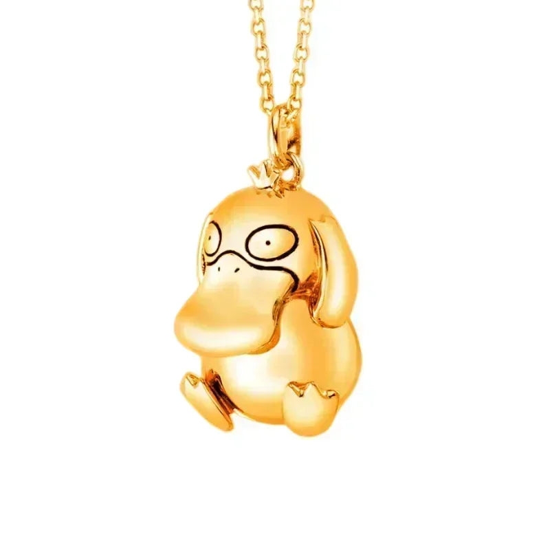 New Pokemon Espeon Snorlax Gengar Mewtwo Necklace Couple Accessories Anime Peripherals Fashion Cartoon Niche Light Luxury Gifts