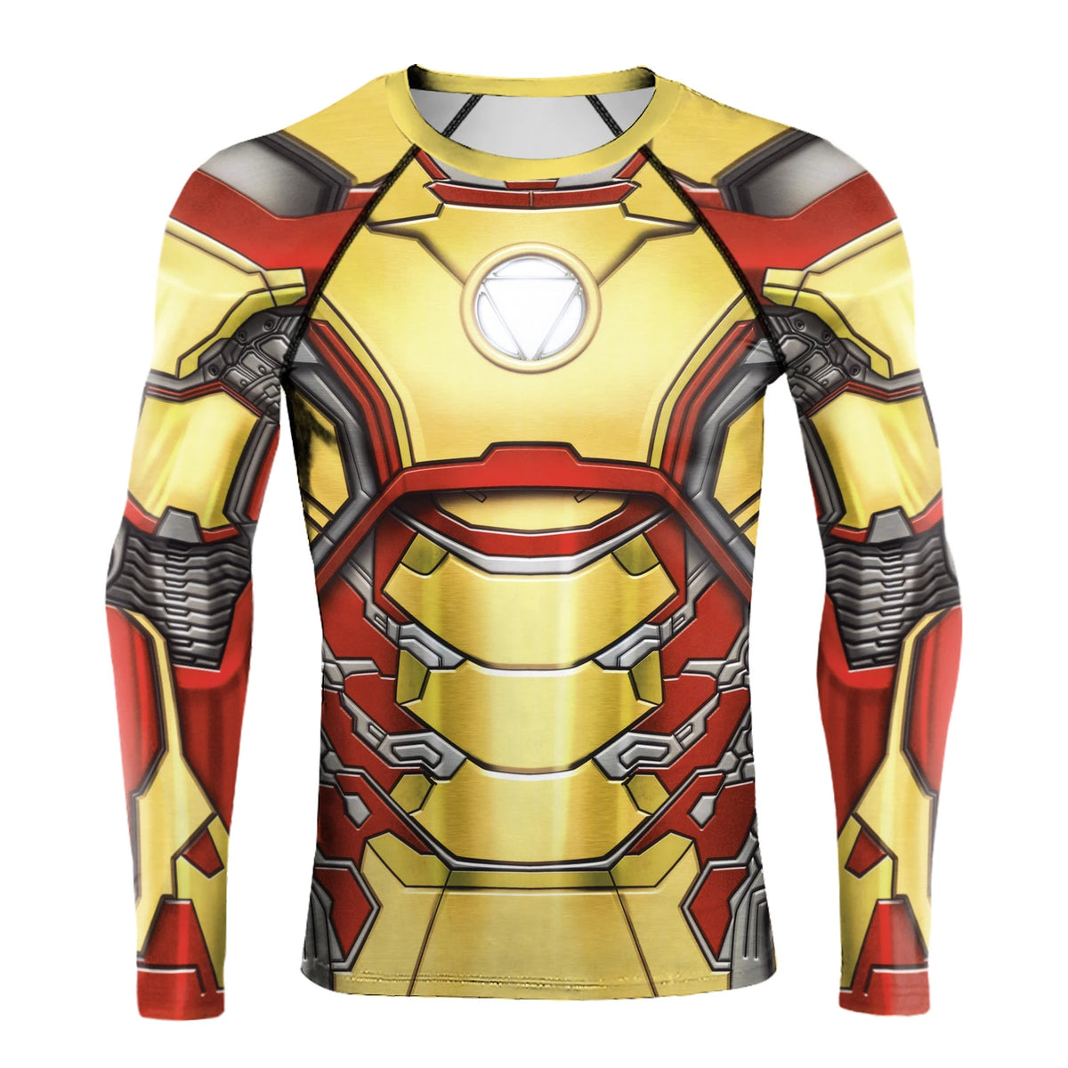 [You're My Secret] Anime Superhero Cosplay Costume Long Sleeves Armor Print Compression Shirt Workout Fitness Summer Clothing
