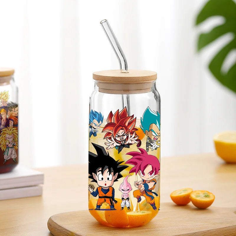 Son Goku Cartoon Transfer Sticker Anime Dragon Ball Permanent UV DTF Sticker Waterdichte DIY Sticker Water Cup Decorate