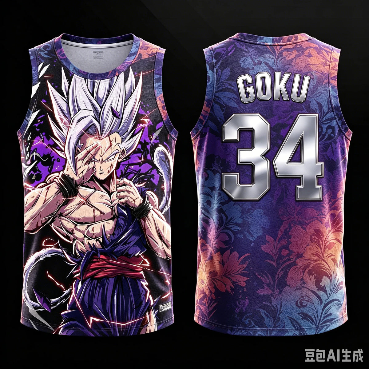 2026 New Dragon.Ball Beast Gohan Vest NO.23 24 77 11 45 1 2 34 Anime Adult Men's 3D Printed Special Basketball Jersey Vest Kids